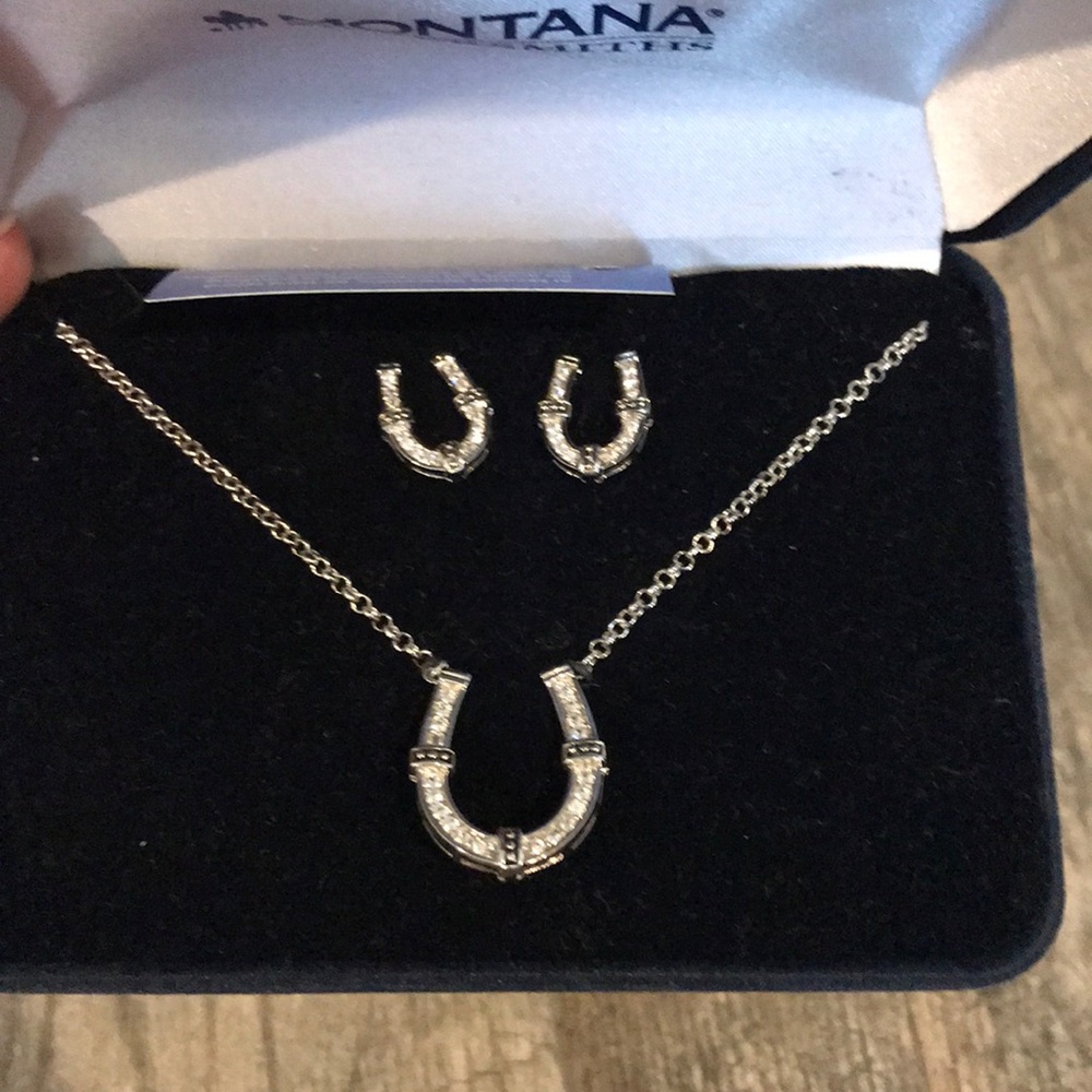 Montana silversmiths horseshoe set